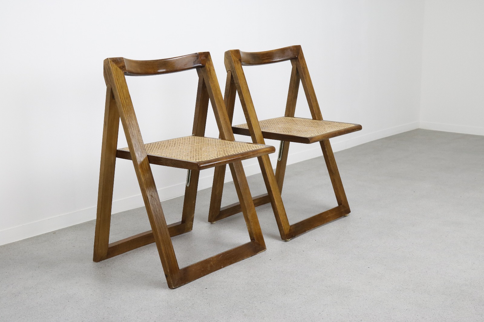 Aldo Jacober Chair schwarz Folding Chair Alberto Bazzini 1960er Italien 